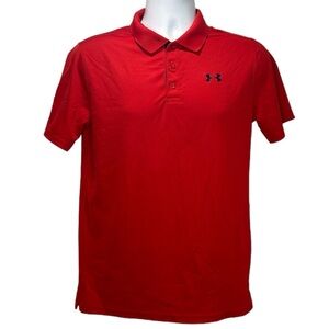 Under Armour Youth Big Boys Short Sleeve Performance Red Polo Shirt Size YXL